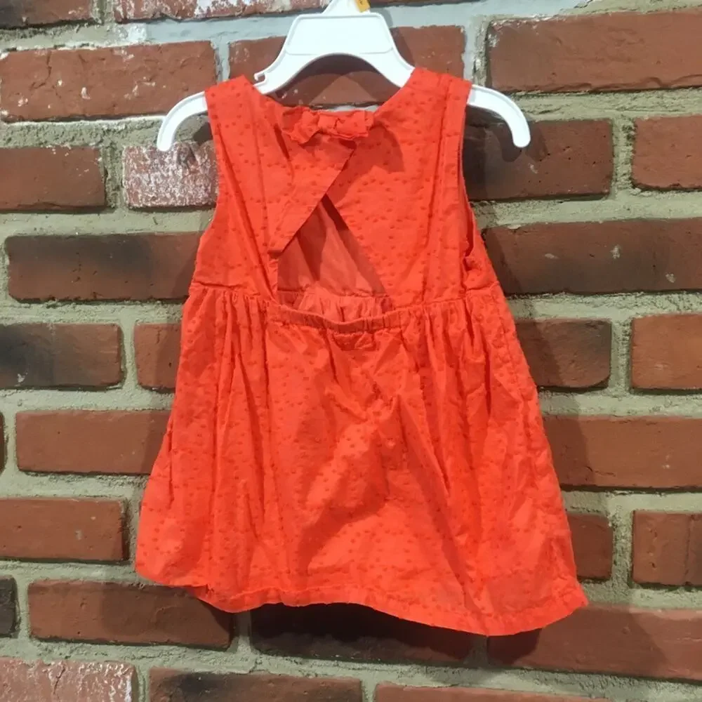 Gymboree Peekaboo Top Sz 5T Sleeveless Swing Top Orange Shirt